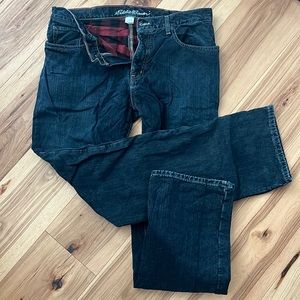 Eddie Bauer flannel lined jeans